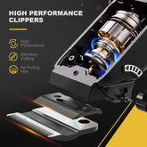 SUPRENT™ Gray Pro USB-C Grooming Kit — Cordless Professional Hair Clipper & Precision Trimmer with Smart LED Display