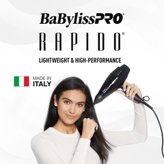 Rapido Black Dryer – Italian-Made Power, Featherlight Precision