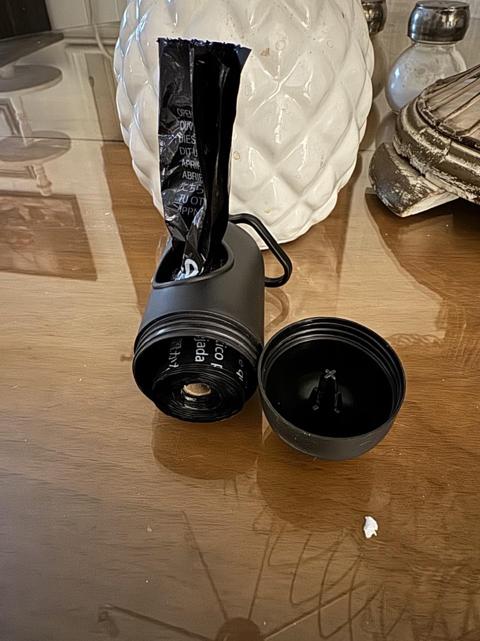 Basics Dog Poop Bags with Dispenser, 300 Count, Enhanced for Guaranteed Leakproof, Unscented, Includes Leash Clip