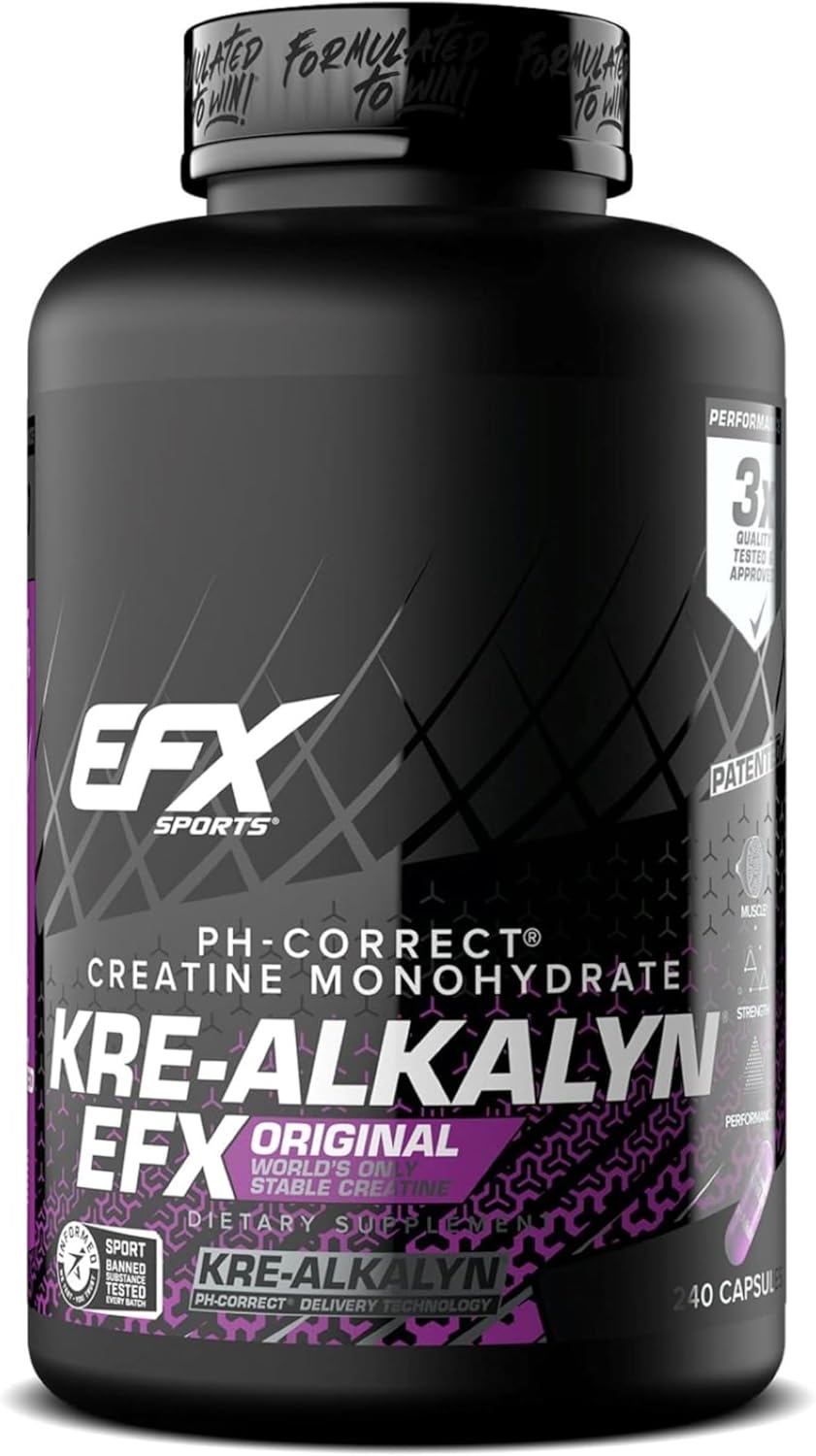 EFX Sports Kre-Alkalyn EFX – pH-Correct Creatine (240 Capsules)