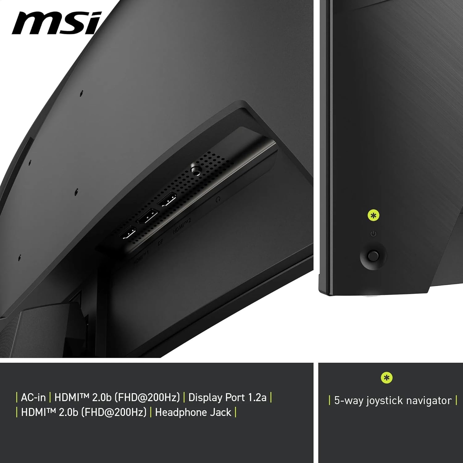 MSI MAG 276CF E20 – 27" Curved Gaming Monitor, 200Hz, 0.5ms, HDR Ready