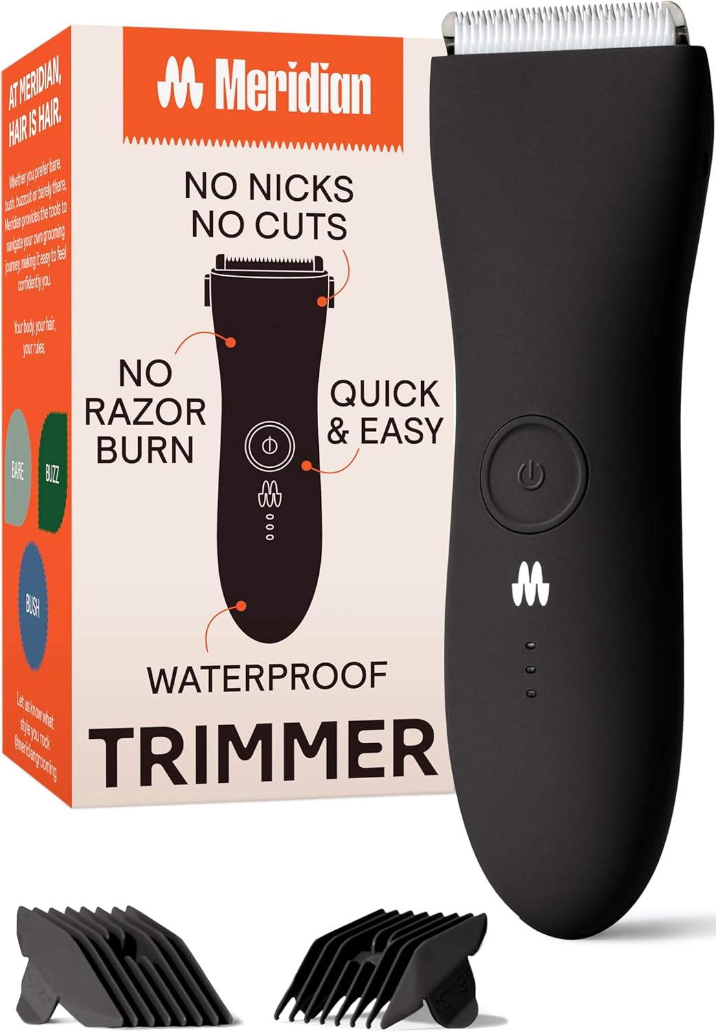 MERIDIAN Waterproof Groin & Body Trimmer – Smooth, Safe, Powerful