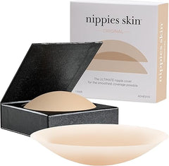 Nippies Nipple Covers for Women - Sticky Adhesive Silicone Pasties - Reusable Pasty Nipple Cover with Travel Box