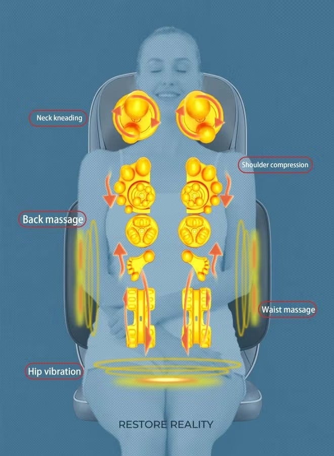 Premium Full-Body Shiatsu Massage Chair Pad with Heat Neck & Back