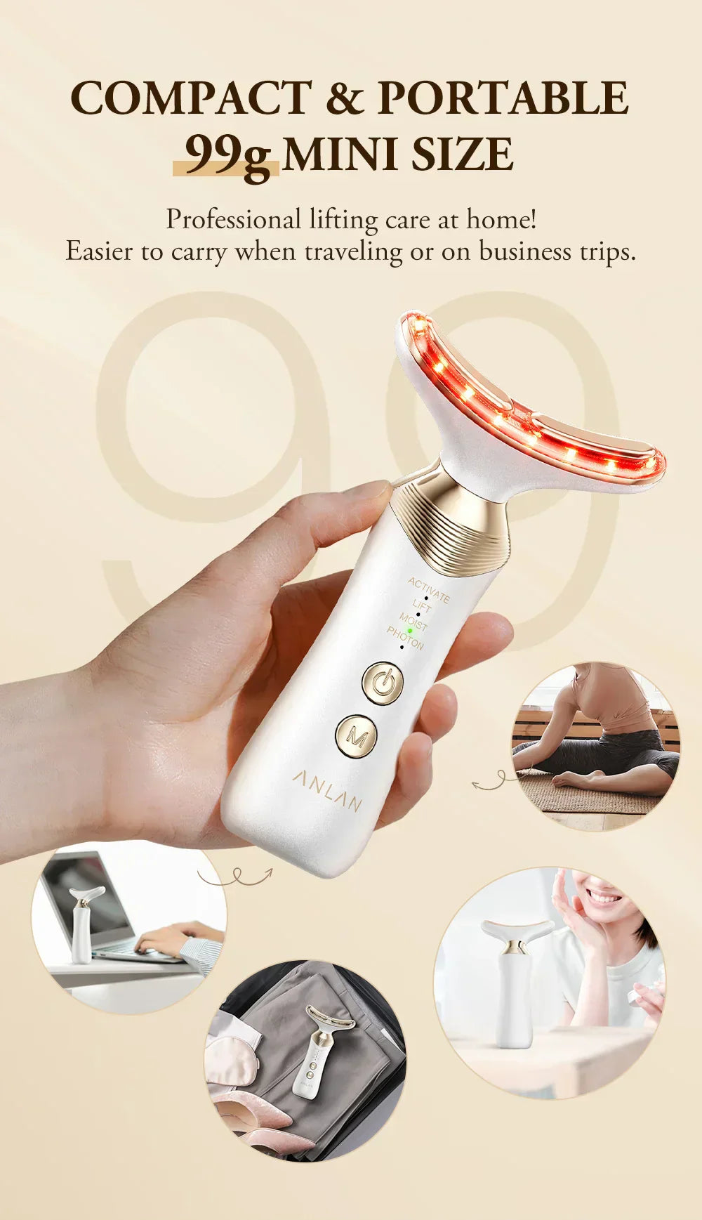 ANLAN Dual Polar Neck Beauty Device – Lift, Firm &amp; Rejuvenate Your Skin