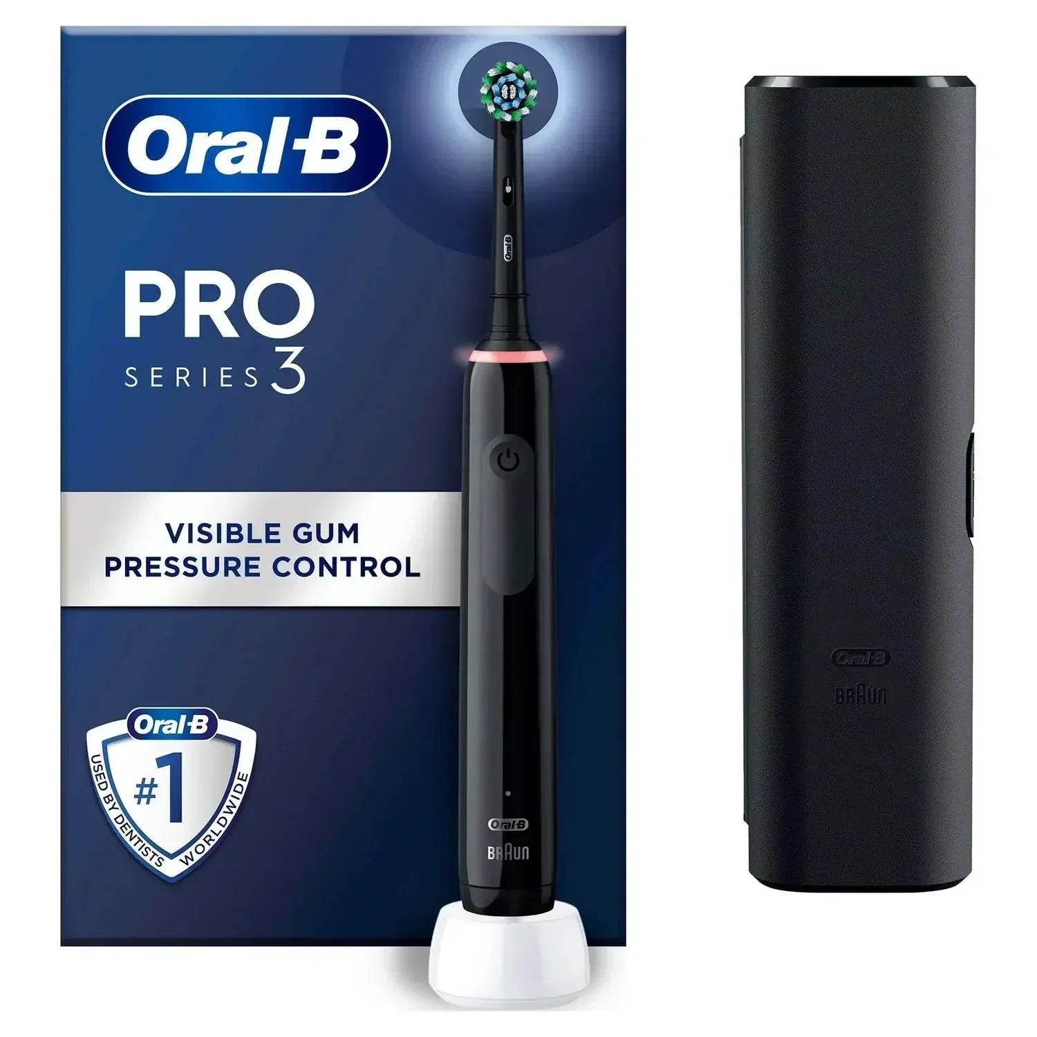 Oral B Pro 3500 Cross Action Black Electric Toothbrush Freedomize.